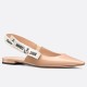 Dior J'Adior Slingback Ballerina Flats In Nude Patent Leather