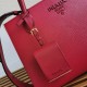 Prada Monochrome Medium Bag In Red Saffiano Leather