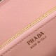 Prada Monochrome Small Bag In Pink Saffiano Leather