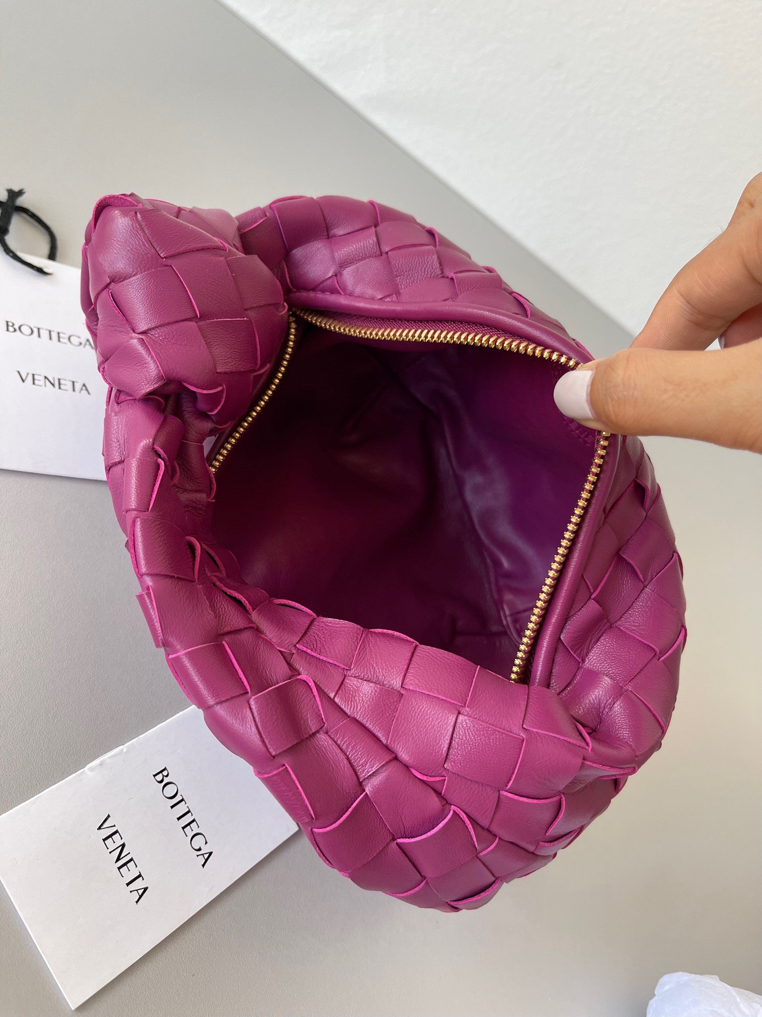 Bottega Veneta BV Jodie Mini Bag In Cinnabar Intrecciato Lambskin