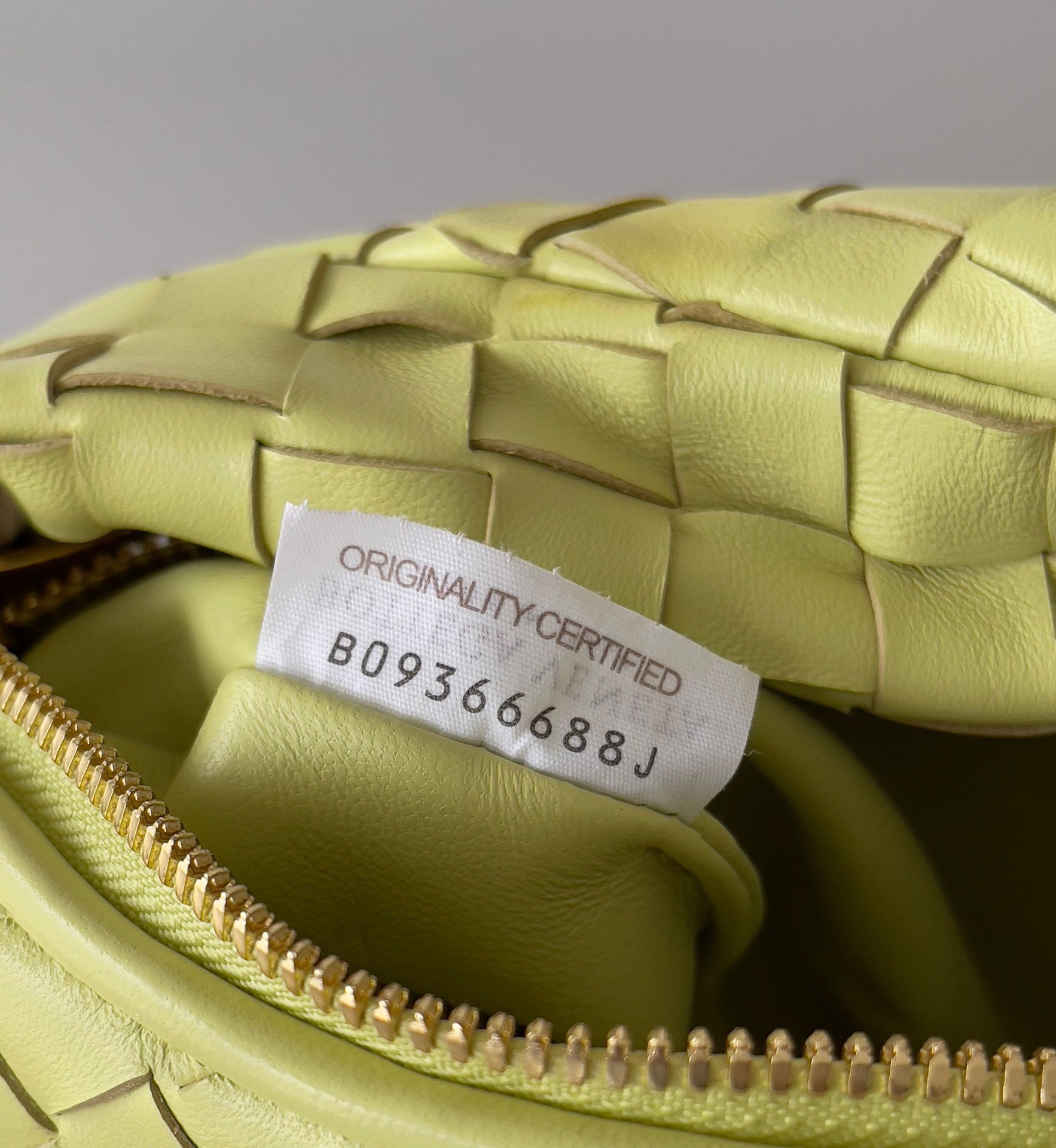 Bottega Veneta BV Jodie Mini Bag In Kiwi Intrecciato Lambskin