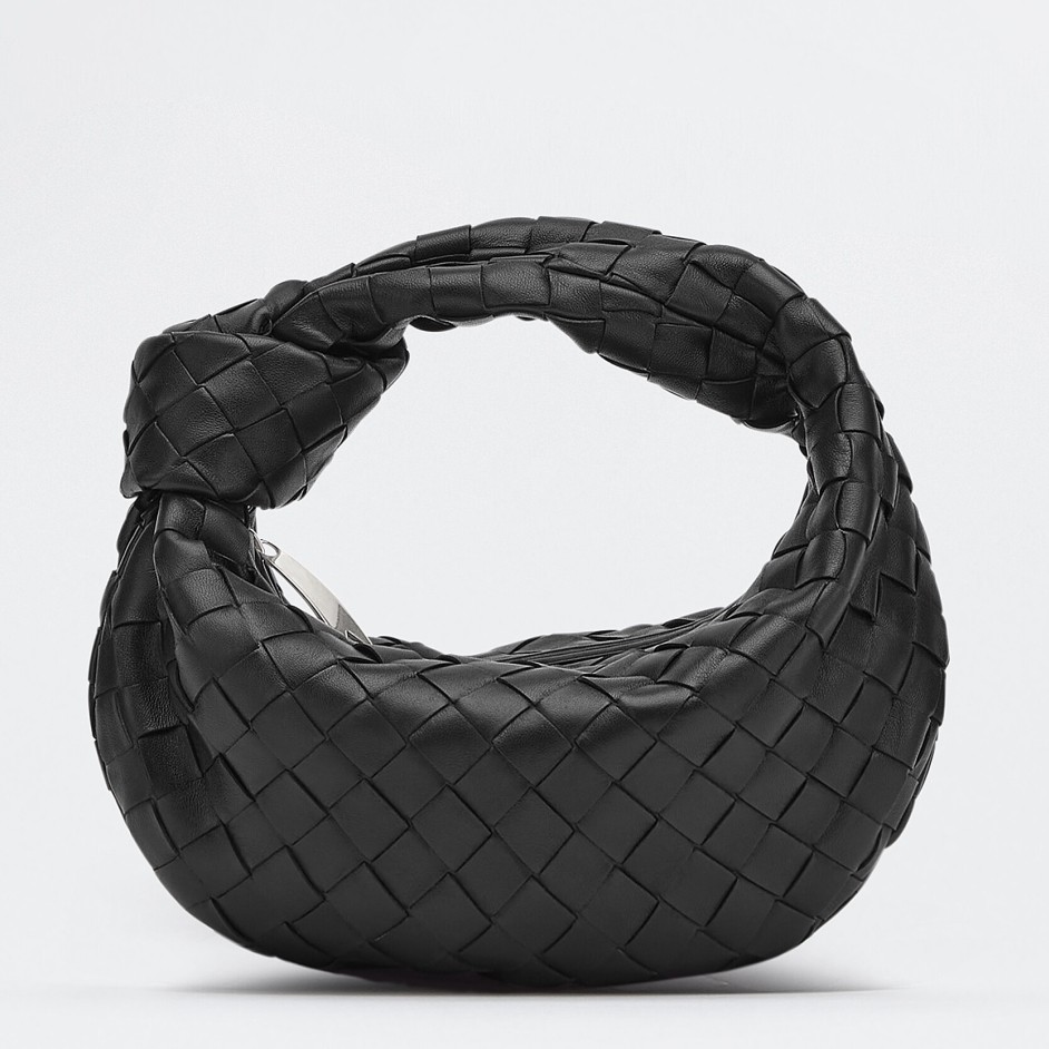 Bottega Veneta BV Jodie Mini Bag In Black Intrecciato Lambskin