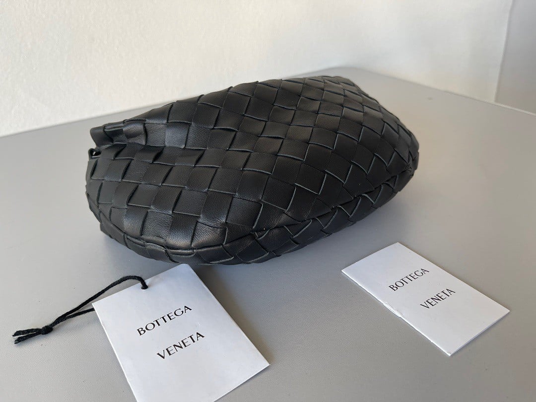 Bottega Veneta BV Jodie Mini Bag In Black Intrecciato Lambskin