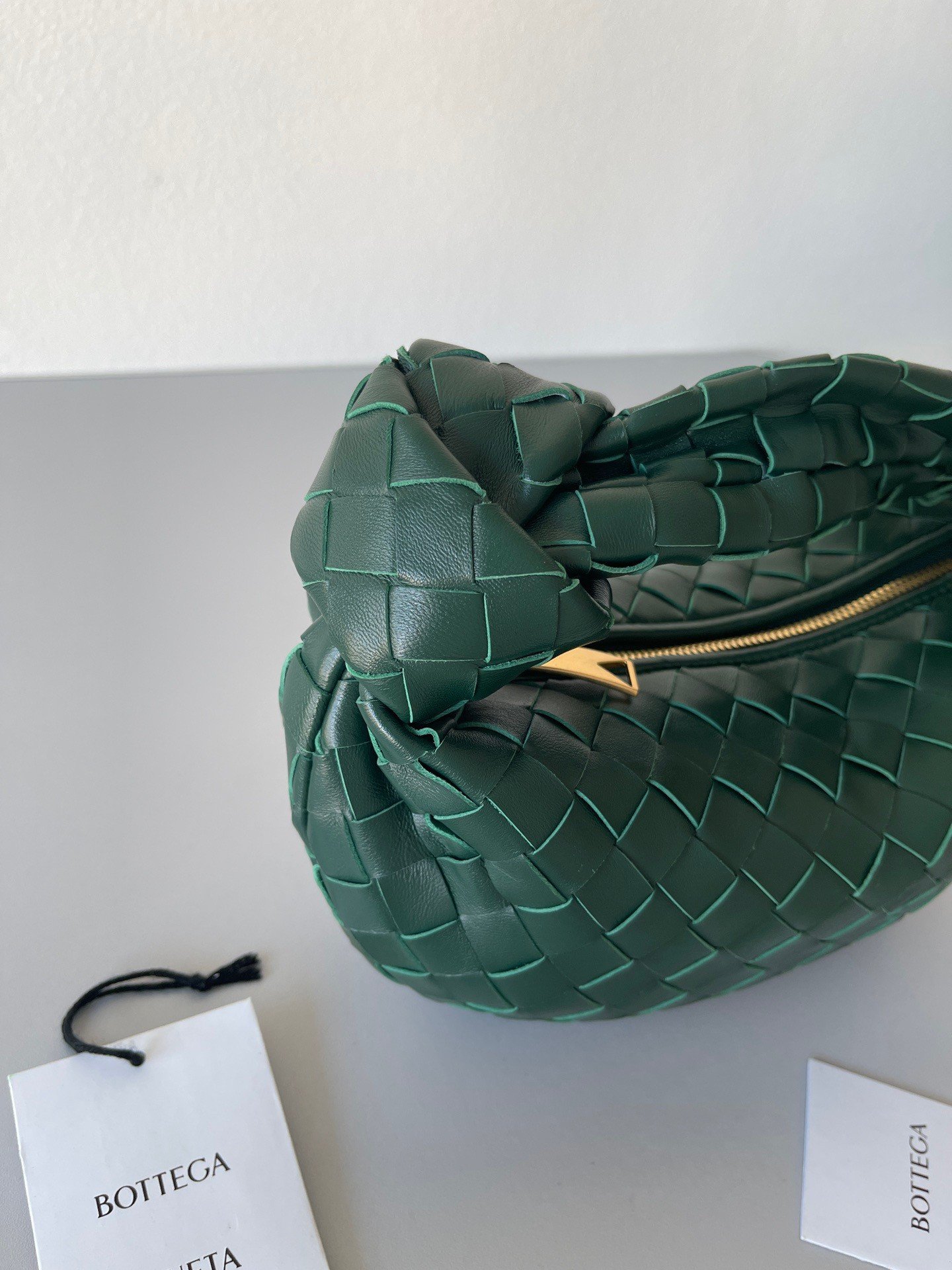 Bottega Veneta BV Jodie Mini Bag In Raintree Intrecciato Lambskin