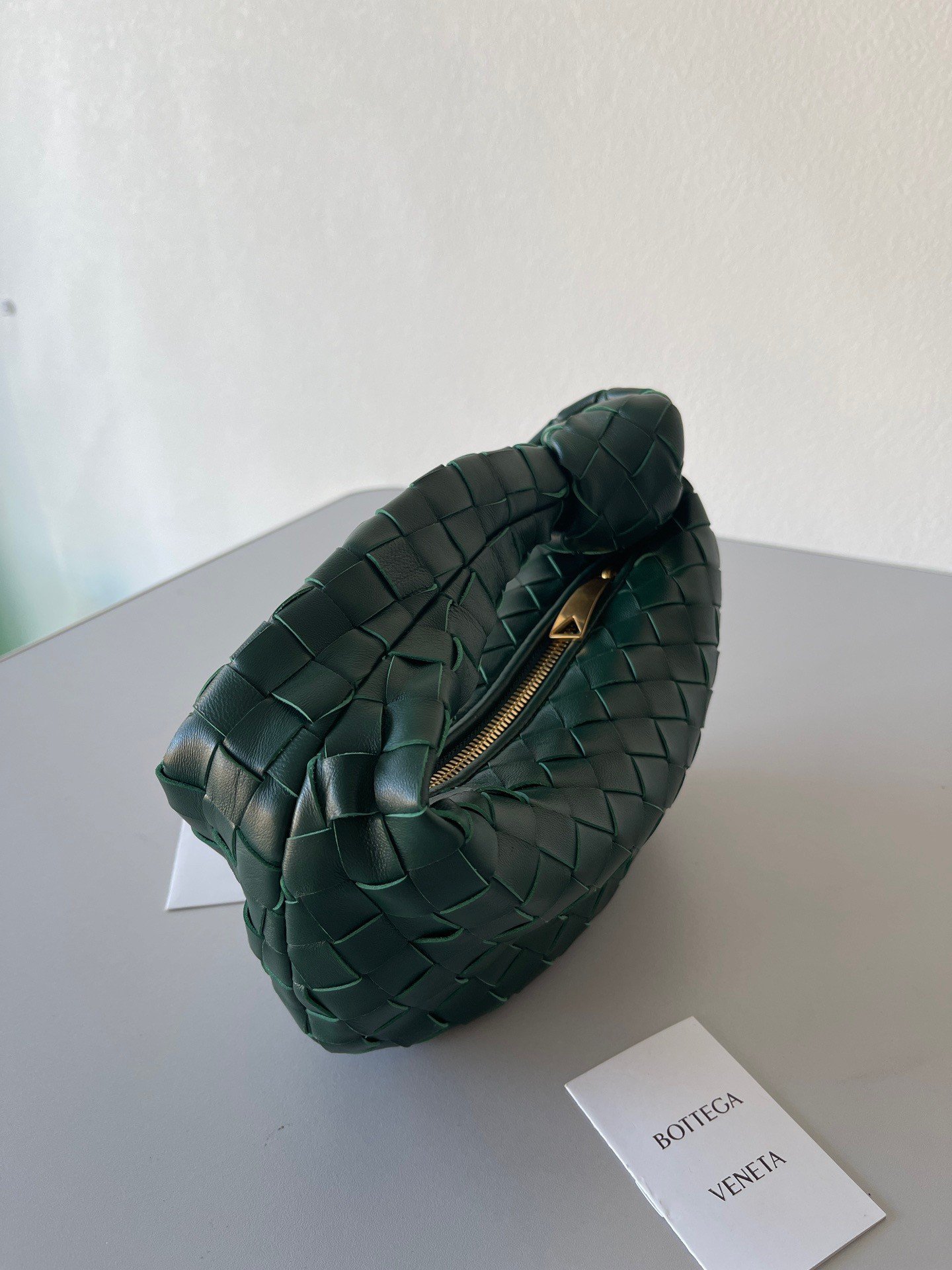 Bottega Veneta BV Jodie Mini Bag In Raintree Intrecciato Lambskin