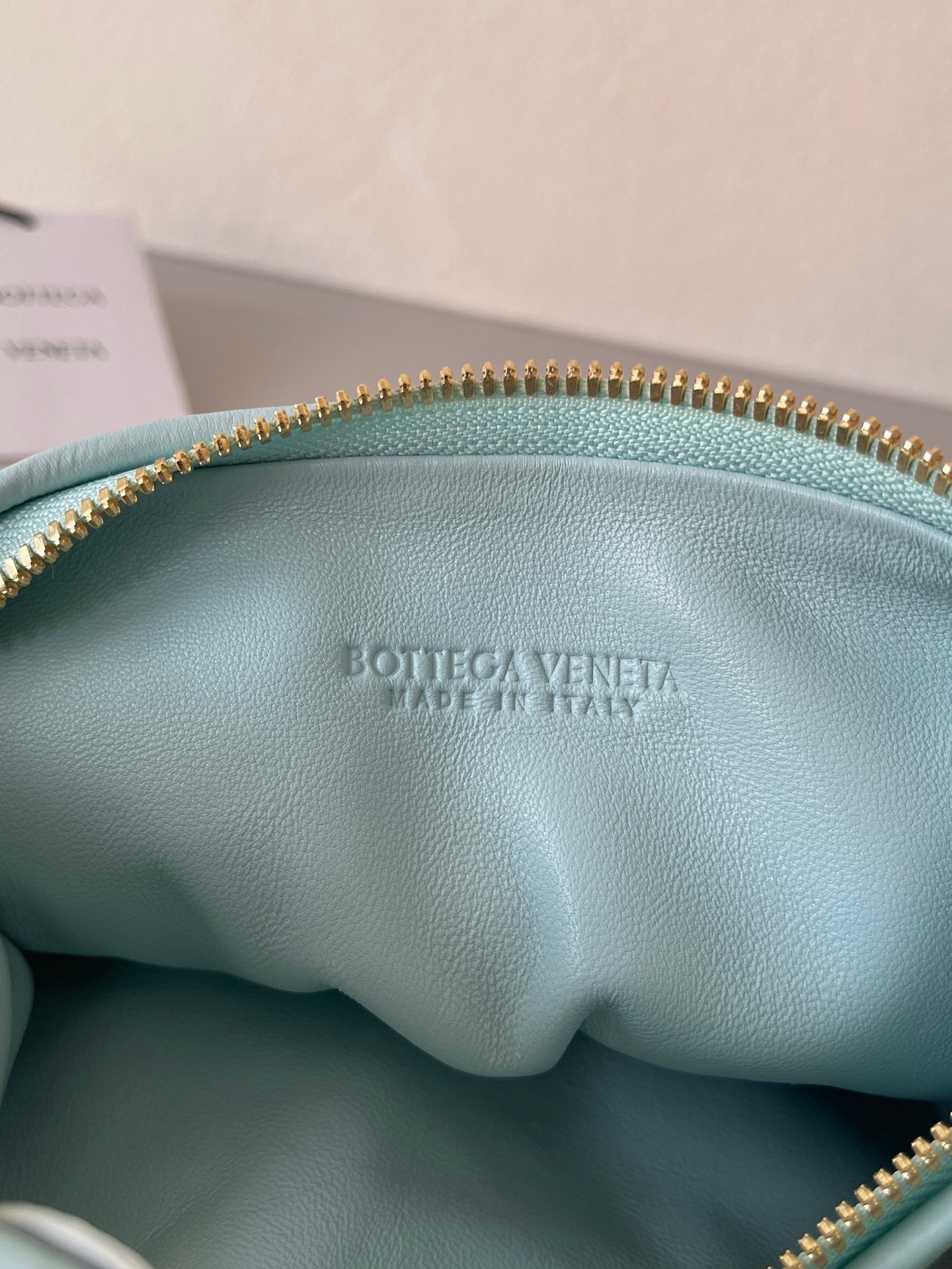 Bottega Veneta BV Jodie Mini Bag In Teal Washed Intrecciato Lambskin