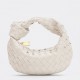 Bottega Veneta BV Jodie Mini Bag In White Intrecciato Lambskin