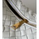 Bottega Veneta BV Jodie Mini Bag In White Intrecciato Lambskin