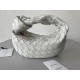 Bottega Veneta BV Jodie Mini Bag In White Intrecciato Lambskin