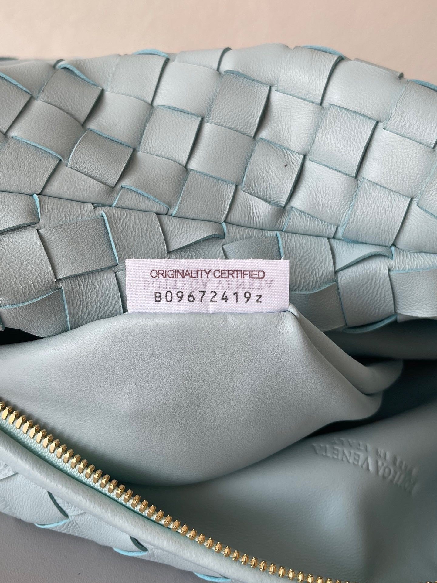 Bottega Veneta BV Jodie Teen Bag In Teal Washed Intrecciato Lambskin