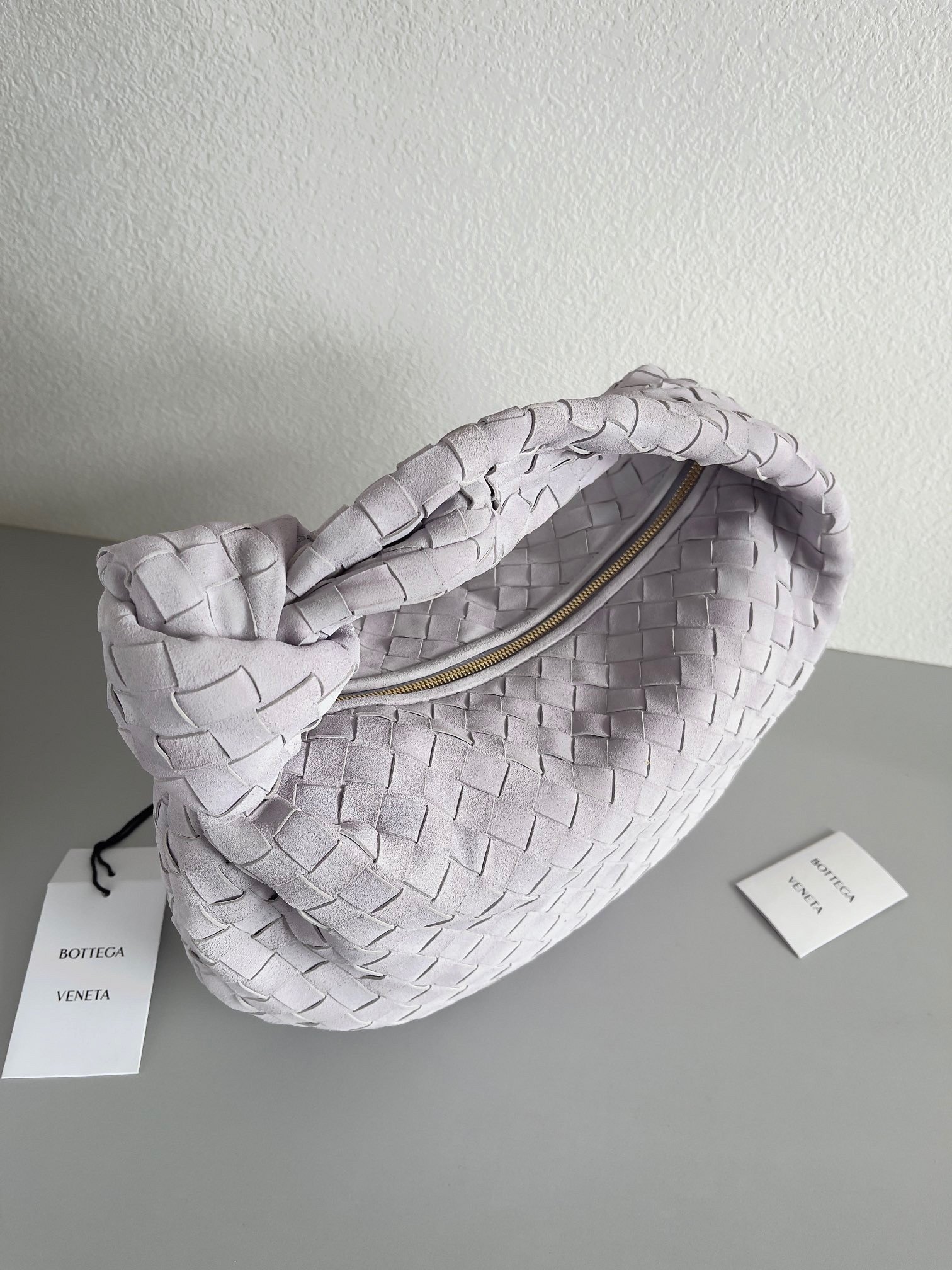 Bottega Veneta BV Jodie Teen Bag In Lilas Suede Calfskin