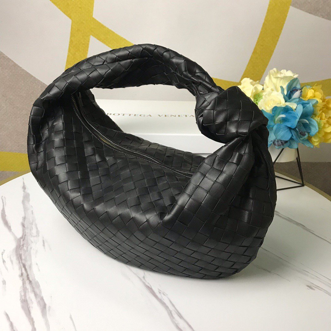 Bottega Veneta BV Jodie Small Bag In Black Intrecciato Lambskin