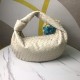 Bottega Veneta BV Jodie Small Bag In White Intrecciato Lambskin