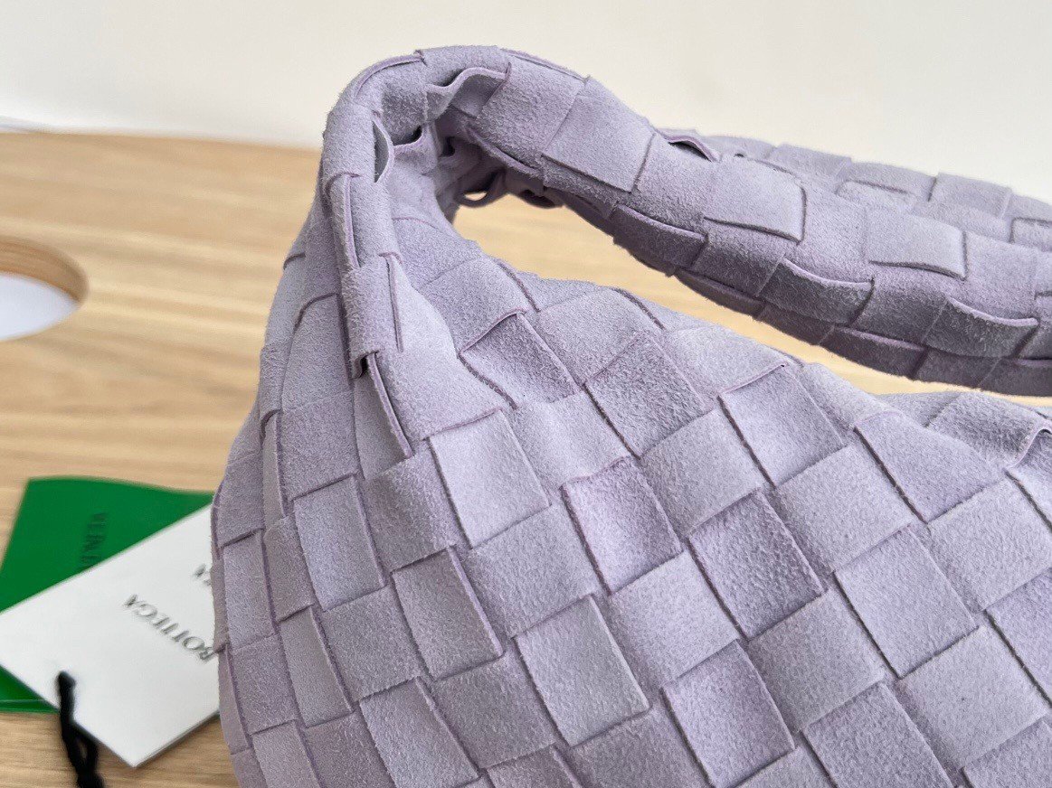 Bottega Veneta BV Jodie Mini Bag In Lilac Intrecciato Suede