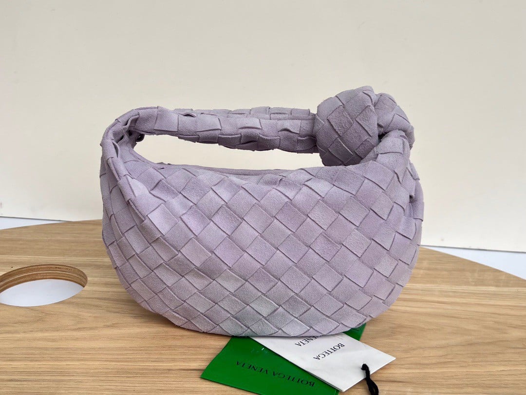 Bottega Veneta BV Jodie Mini Bag In Lilac Intrecciato Suede