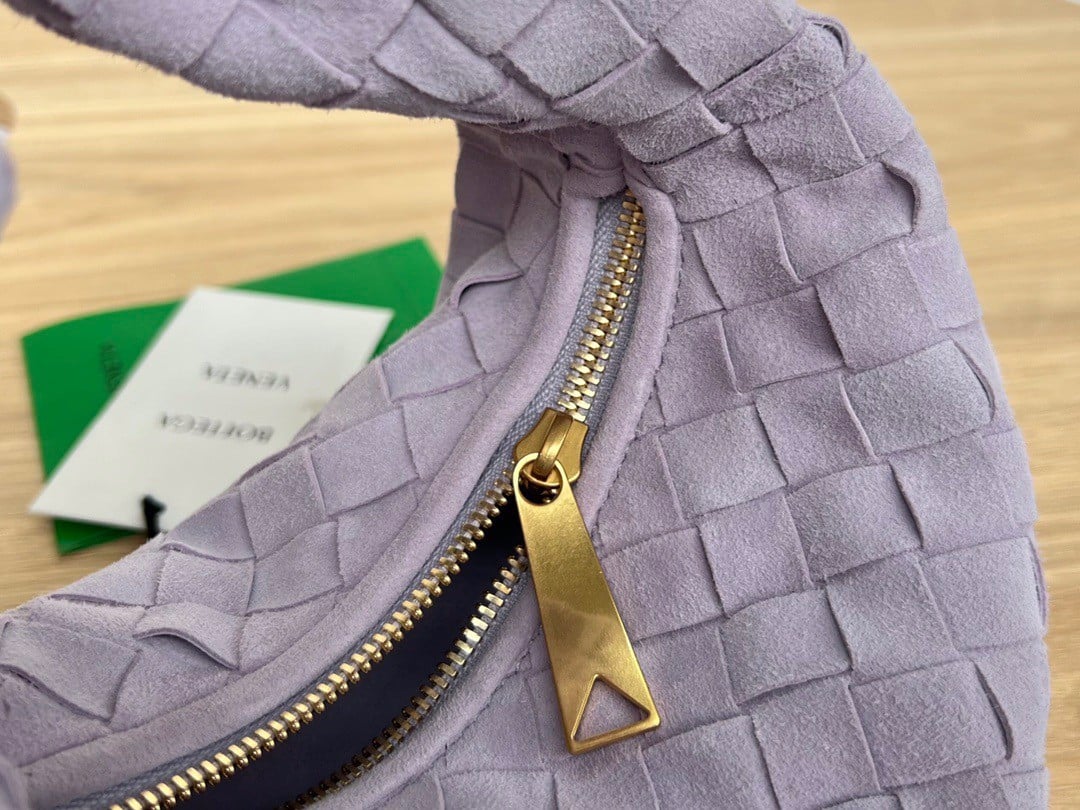 Bottega Veneta BV Jodie Mini Bag In Lilac Intrecciato Suede