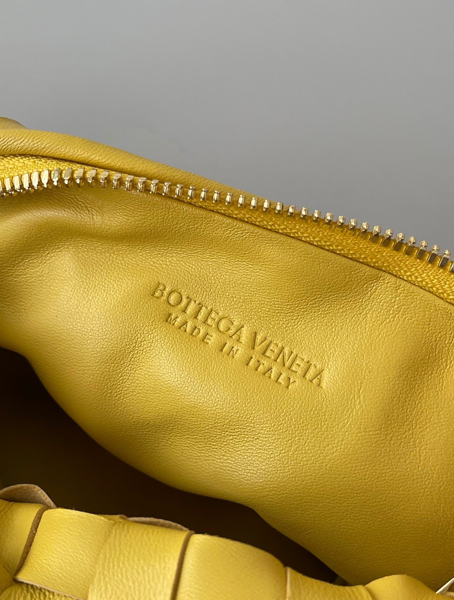 Bottega Veneta BV Jodie Mini Bag In Yellow Intrecciato Lambskin