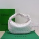 Bottega Veneta BV Jodie Teen Bag In White Intrecciato Lambskin